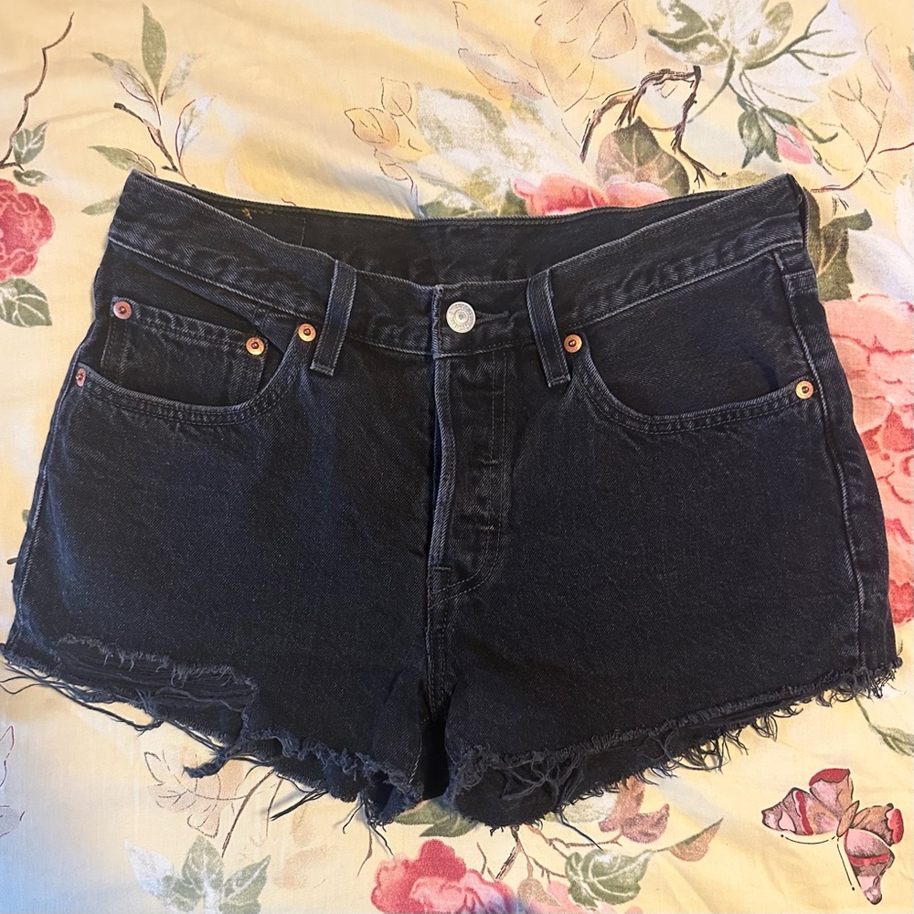 Levi's 501 Black Jean Shorts for Women